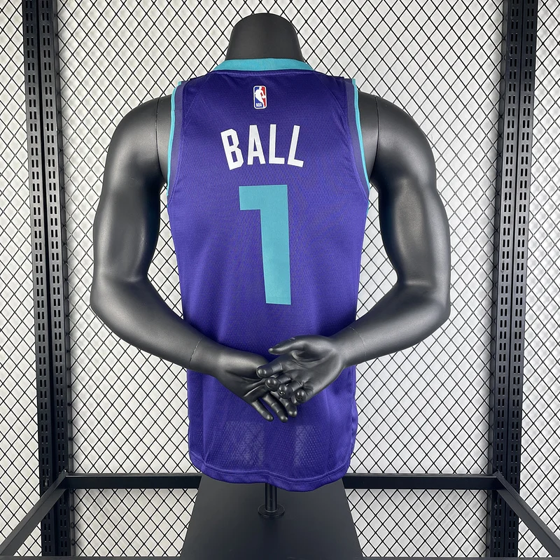 2020  Charlotte Hornets Basketball Jersey  CHA trapeze  limited  #1 BALL