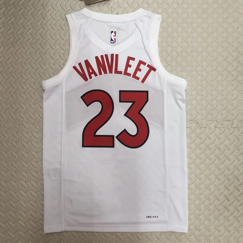 2023 NBA Toronto Raptors Basketball Jersey Home White #23 VAMVLEET