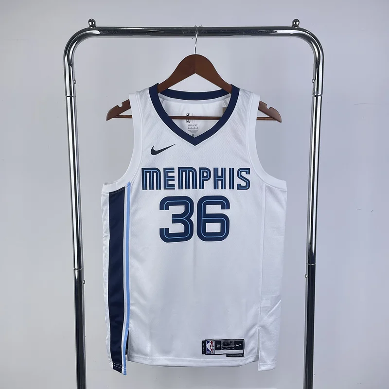 2023 Season NBA Memphis Grizzlies Basketball Jersey Home White #36 SMART