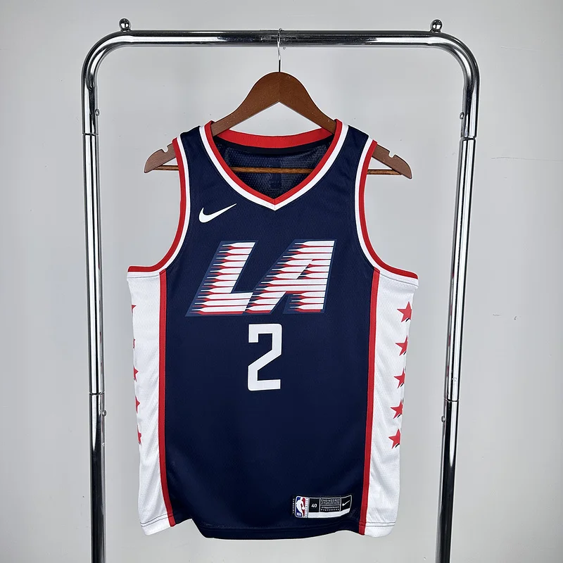 2019 Season  NBA Los Angeles Clippers Basketball jersey   city version  #2   LEONARD