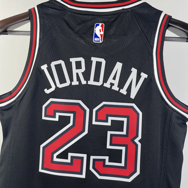 Youth kids Basketball Jersey Chicago Bulls Black #23 JORDAN