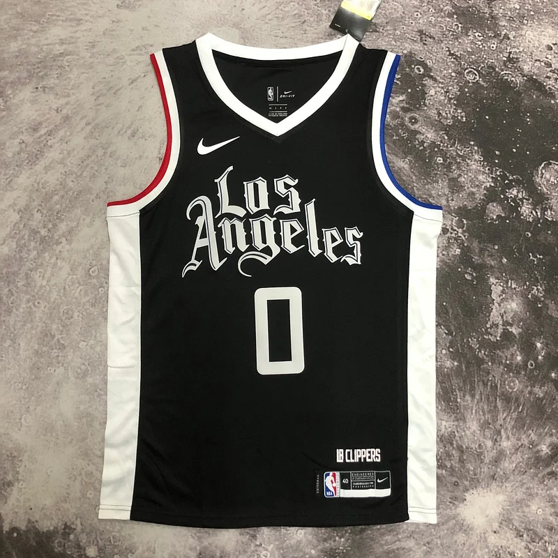 NBA Los Angeles Clippers Basketball jersey   Latin   Black   #0    WESTBROOK