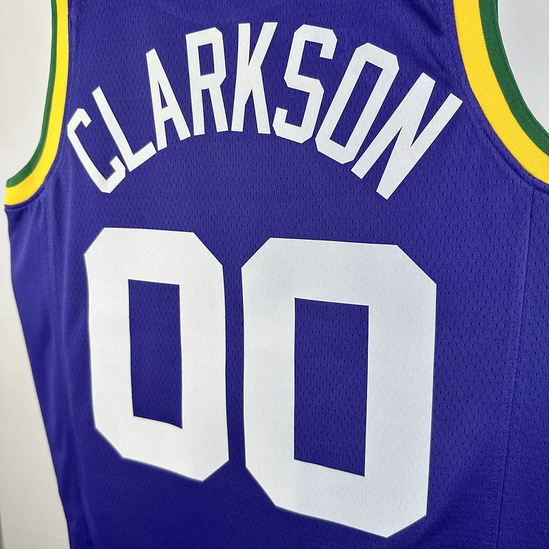 2024 Utah Jazz Basketball Jersey Retro #00 CLARKSON