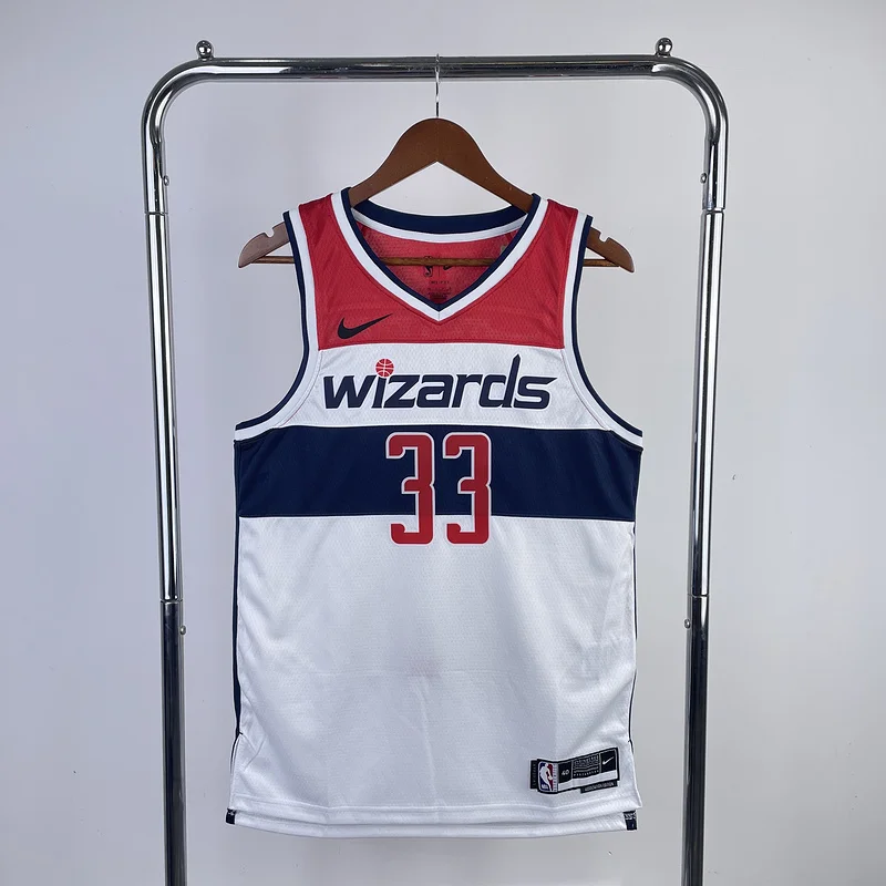 2023  Washington Wizards Basketball Jersey   Home  White  #33    KUZMA