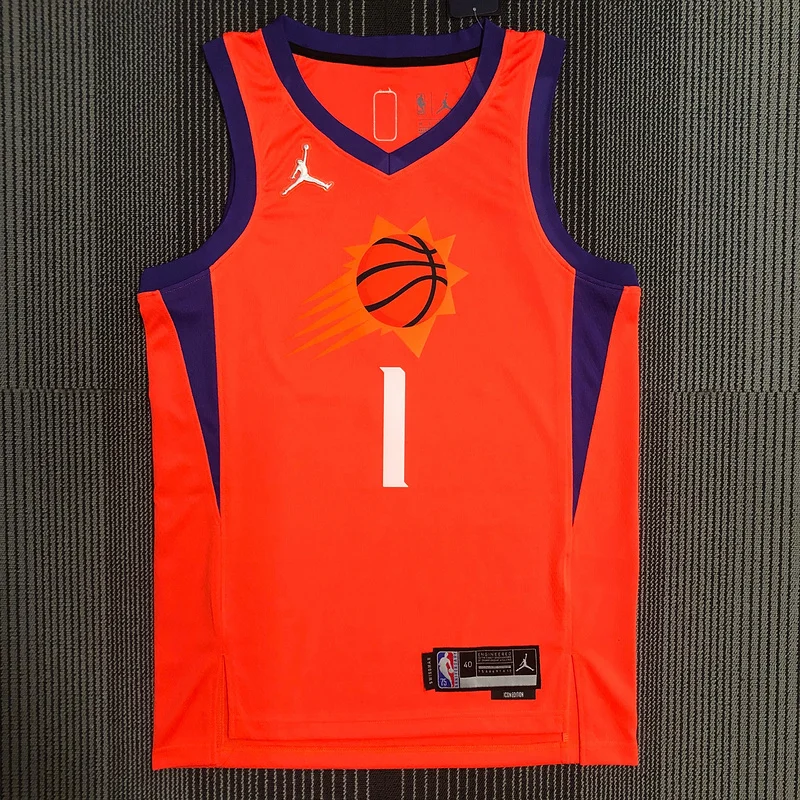 NBA Phoenix Suns Basketball jersey trapeze limited Orange #1 BOOKER