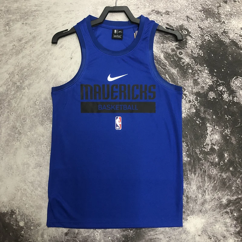 2023 Season NBA Dallas Mavericks basketball jersey Blue training vest