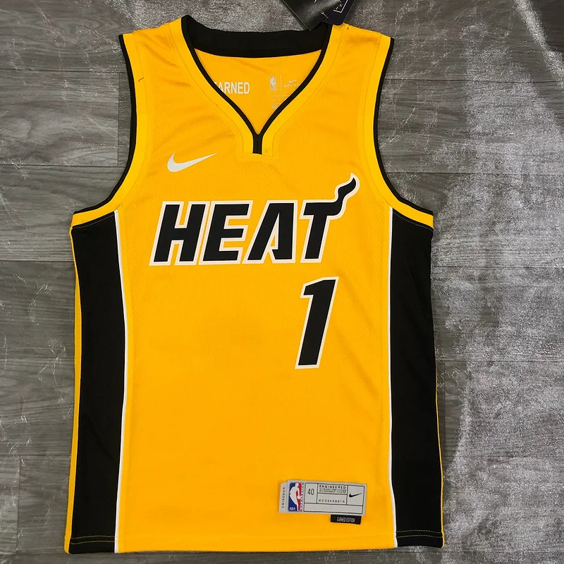 2021 Season NBA Miami Heat basketball jersey bonus edition #1 BOSH