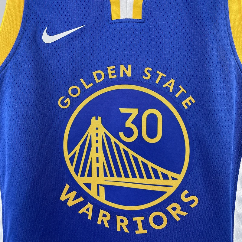 Youth kids Basketball Jersey Golden State Warriors Blue #30 CURRY