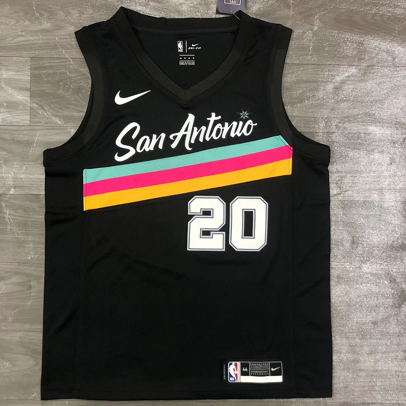 2021 San Antonio Spurs Basketball Jersey city version #20 GINOBILI