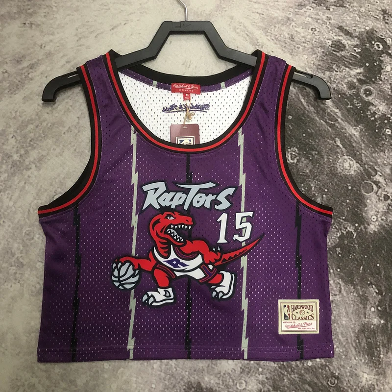 Mitchell Ness Women Retro NBA Toronto Raptors Basketball Jersey Purple #15 CARTER