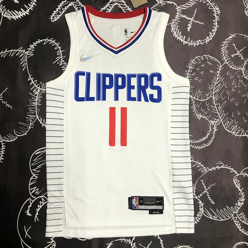 75th anniversary    NBA Los Angeles Clippers Basketball jersey   White  #11   WALL