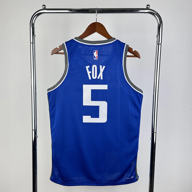 2024 Sacramento Kings Basketball Jersey city version #5 FOX