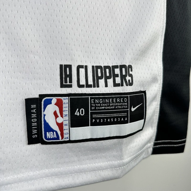 2021 Season  NBA Los Angeles Clippers Basketball jersey   Latin   White  #1    HARDEN