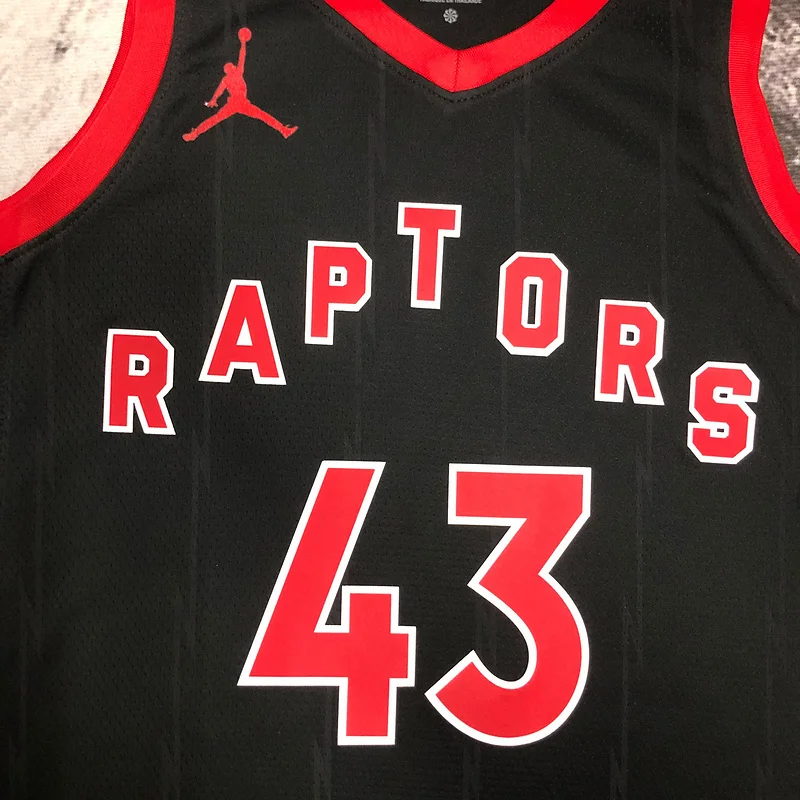 2023 NBA Toronto Raptors Basketball Jersey trapeze limited #43 SIAKAM