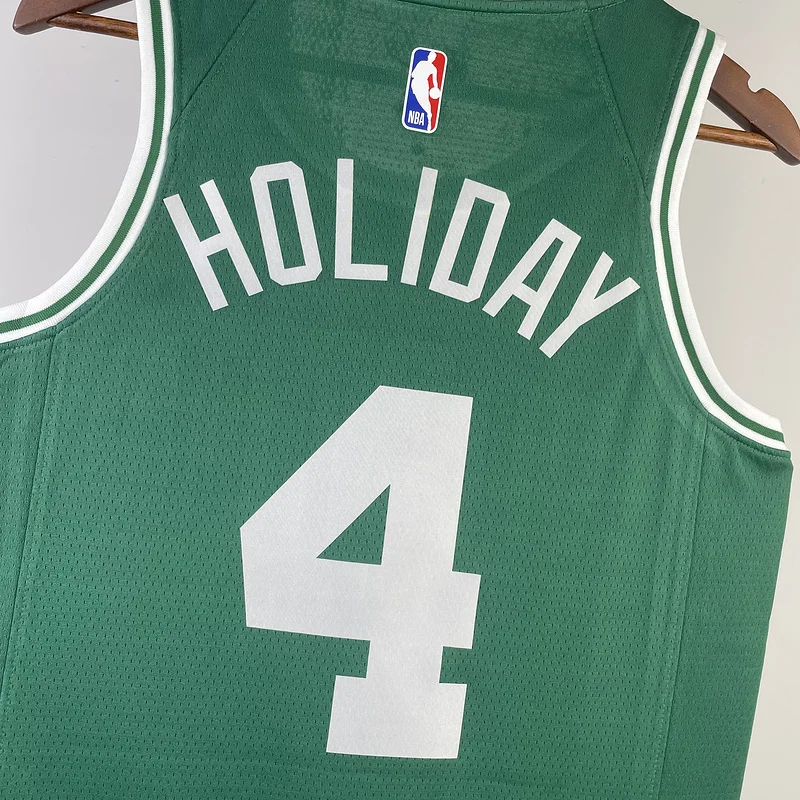 2023 Season NBA Boston Celtics Basketball Jersey away Green #4 HOLIDAY