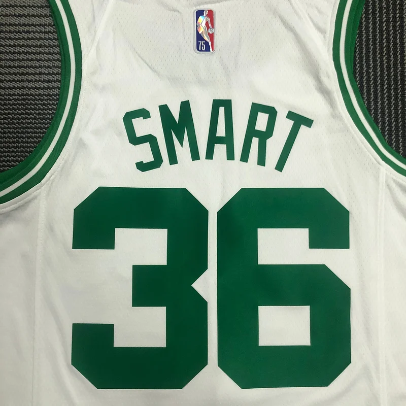 75th anniversary NBA Boston Celtics Basketball Jersey White #36 SMART