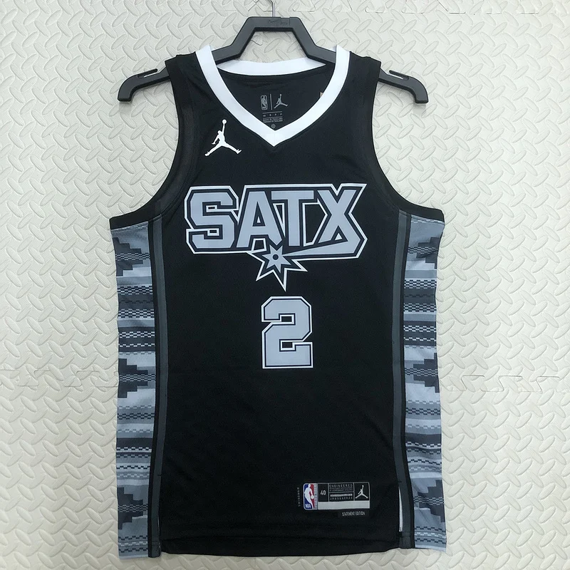 2023 San Antonio Spurs Basketball Jersey trapeze limited #2 LEONARD