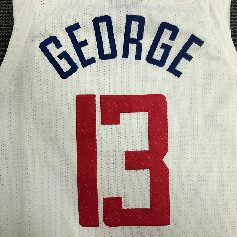 AU player version NBA Los Angeles Clippers Basketball jersey   White  #13   GEORGE