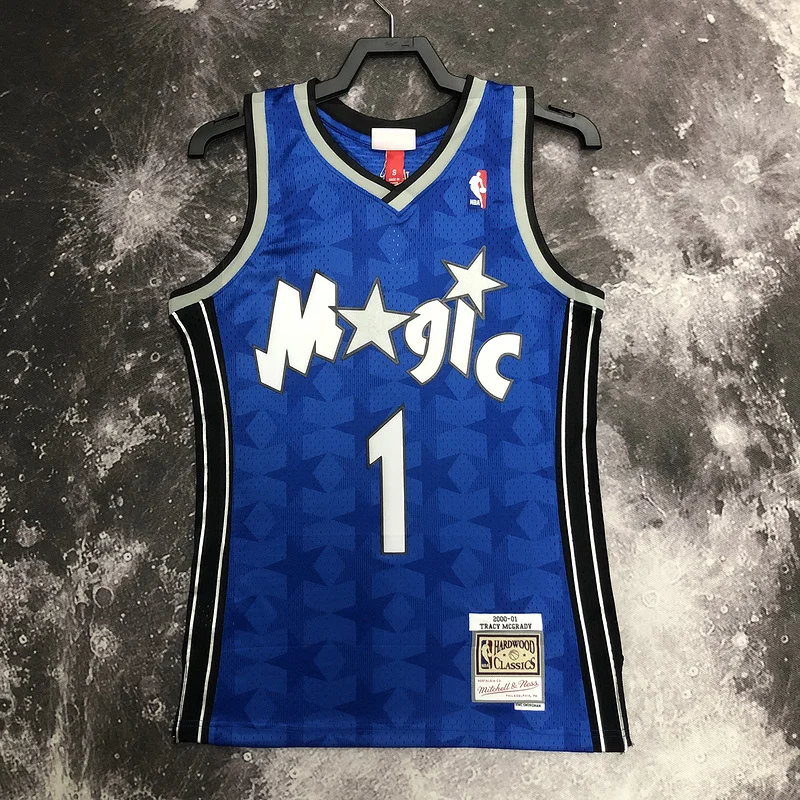 2000 2001 Mitchell Ness Hot Print Retro Orlando Magic Basketball Jersey #1 McGrady