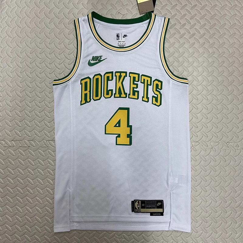 2023 Houston Rockets Basketball Jersey Retro #4 GREEN