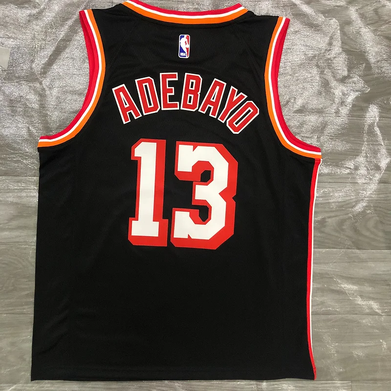 2018 Season NBA Miami Heat basketball jersey retro night Black #13 ADEBAYO