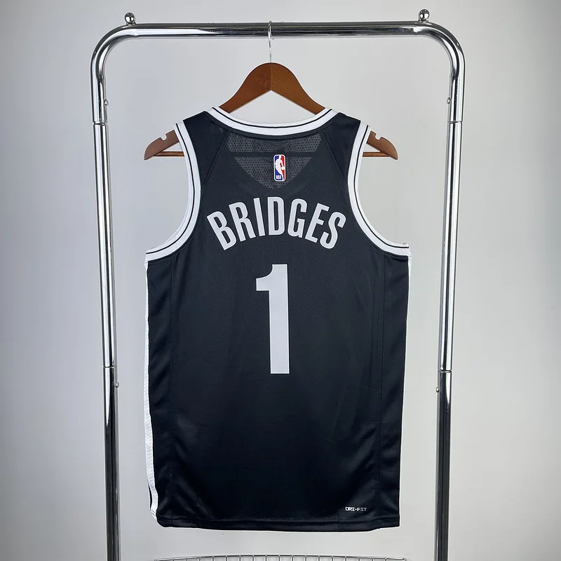 2023 Season Brooklyn Nets Basketball jersey Black #1 BRIDGES