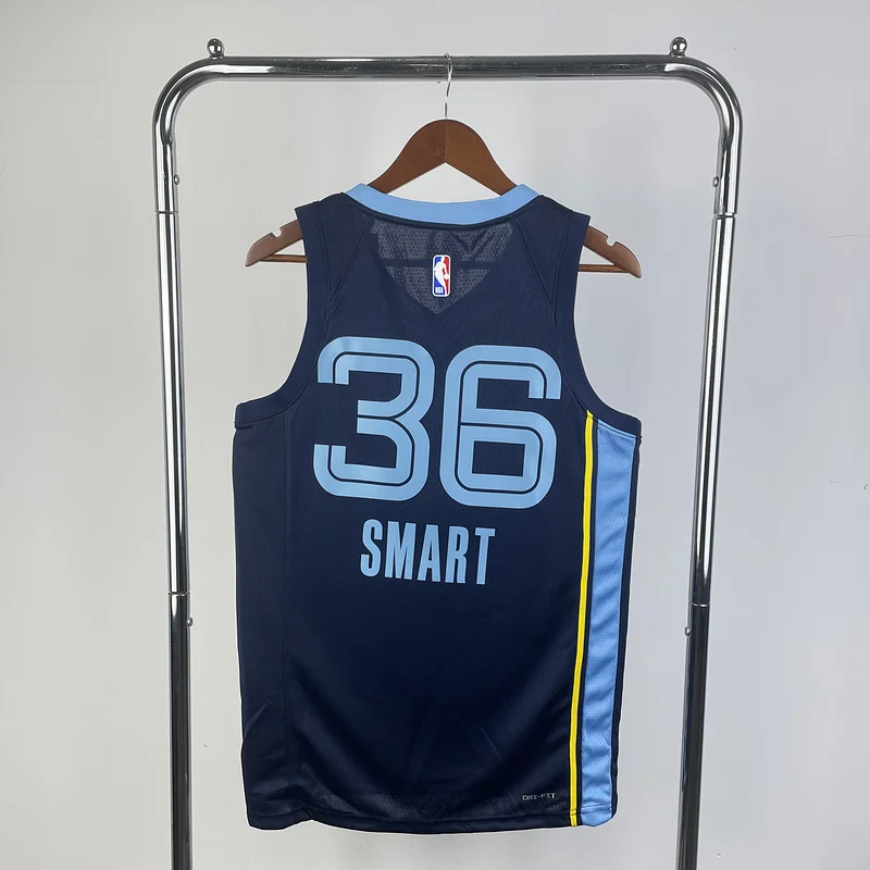 2023 Season NBA Memphis Grizzlies Basketball Jersey Aawy Blue #36 SMART