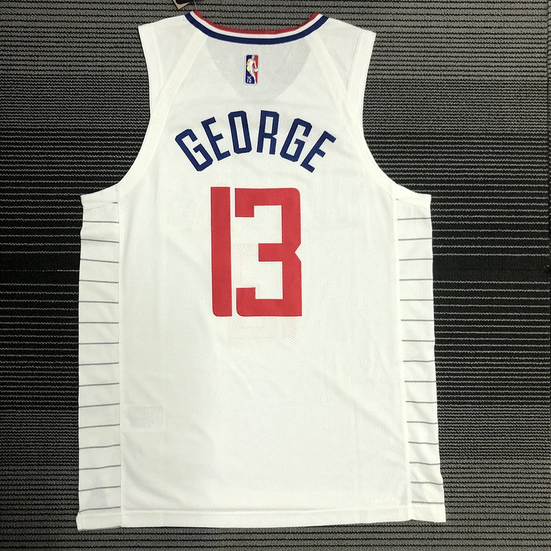 AU player version NBA Los Angeles Clippers Basketball jersey   White  #13   GEORGE