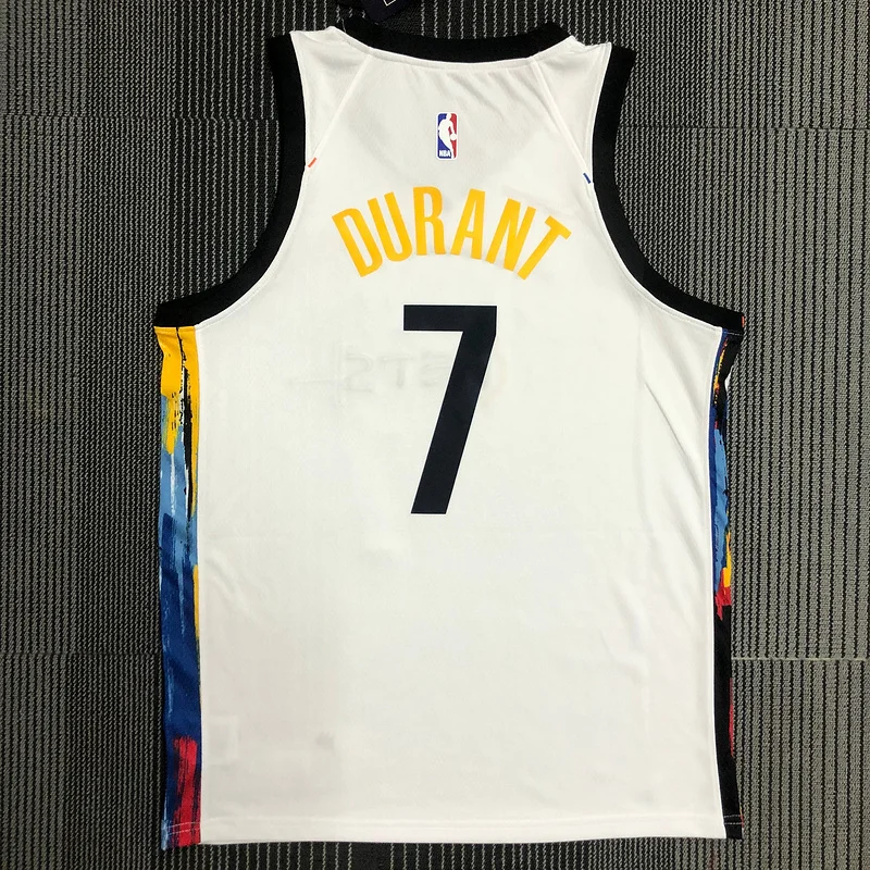 Brooklyn Nets Basketball jersey Graffiti White #7 DURANT