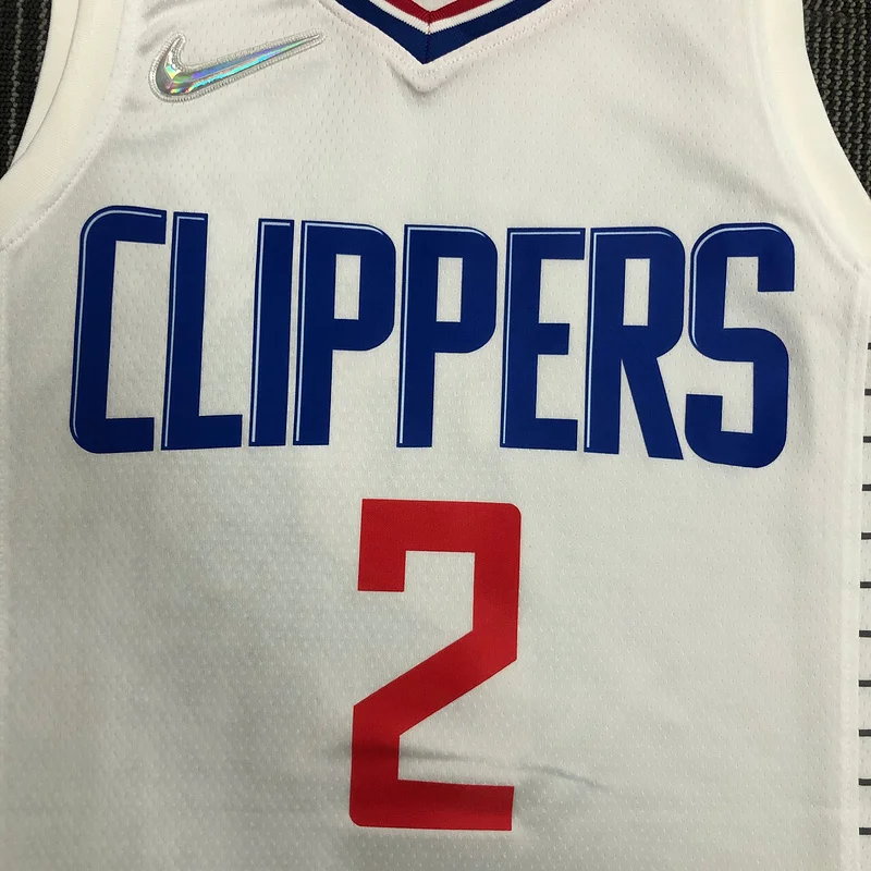 75th anniversary  NBA Los Angeles Clippers Basketball jersey   White  #2   LEONARD