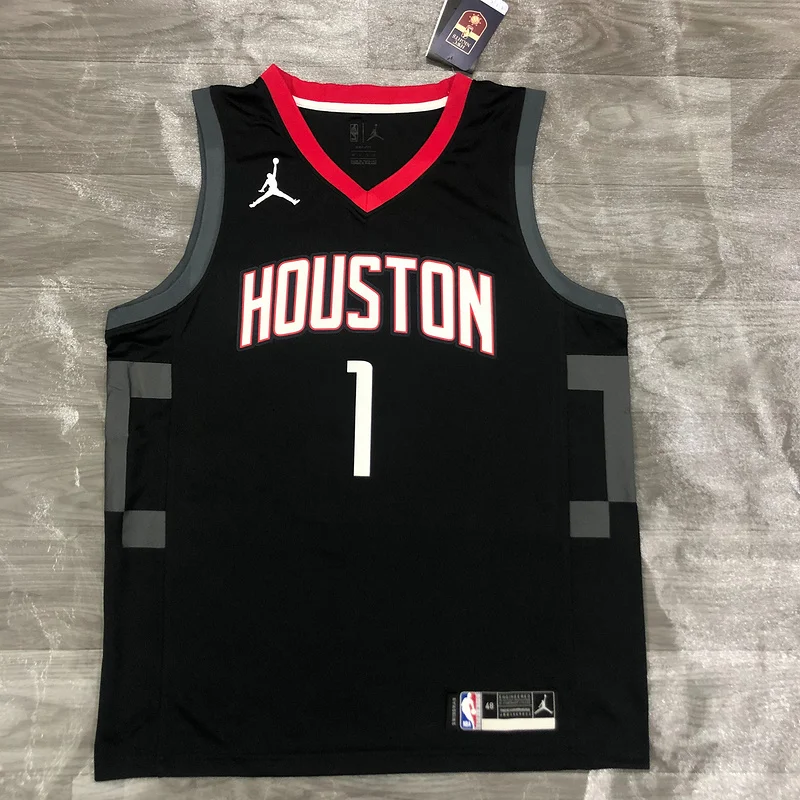 2021 Houston Rockets Basketball Jersey Jordan Style limited city version Black #1 WALL