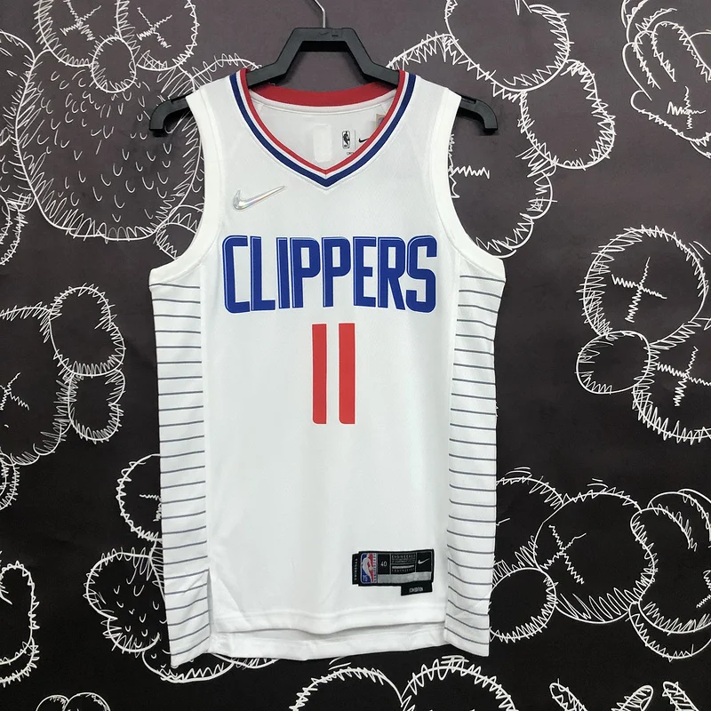 75th anniversary    NBA Los Angeles Clippers Basketball jersey   White  #11   WALL