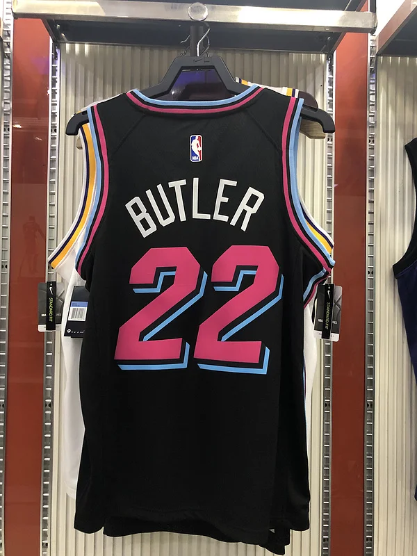 NBA Miami Heat basketball jersey round neck Black #22 BUTLER