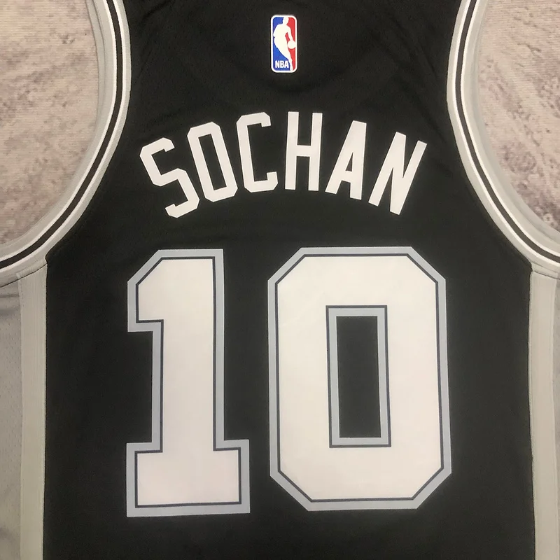 2023 San Antonio Spurs Basketball Jersey Black #10 SOCHAN