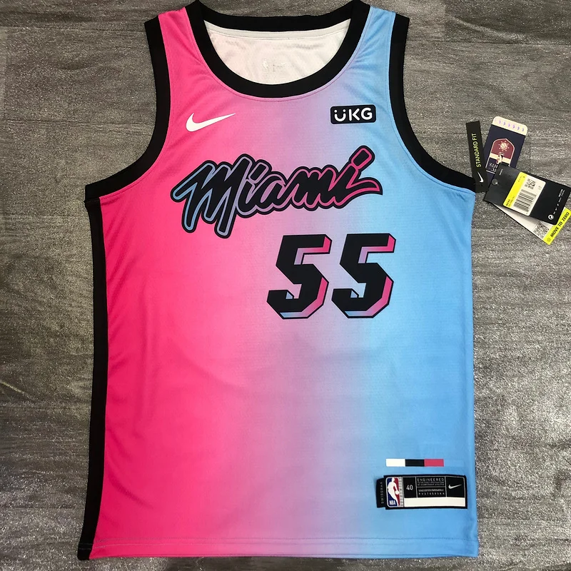 2021 Season NBA Miami Heat basketball jersey city version #55 ROBINSON