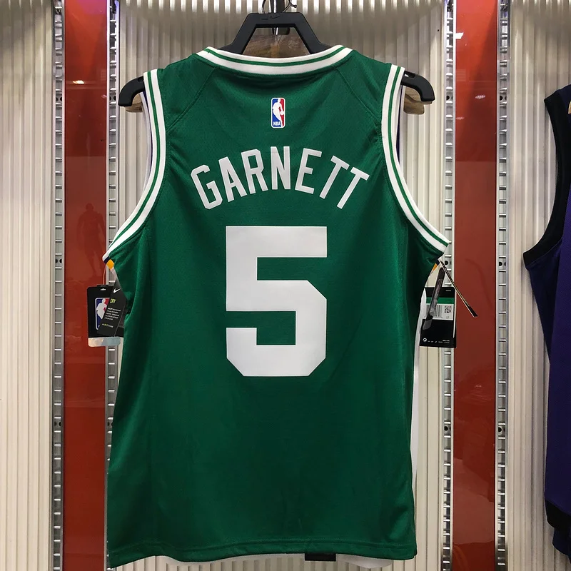 NBA Boston Celtics Basketball Jersey Retro Green #5 GARNETT