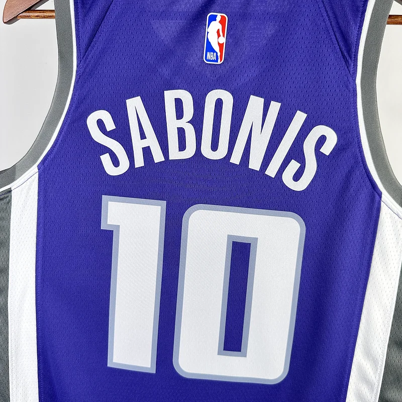 2023 Sacramento Kings Basketball Jersey Aawy Purple #10 SABONIS