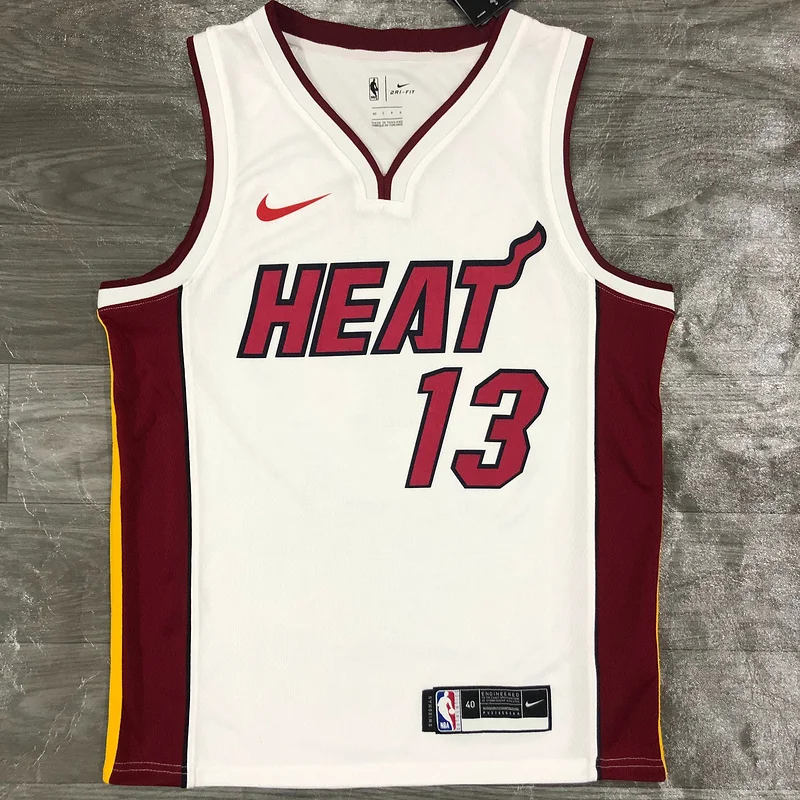 NBA Miami Heat basketball jersey V-neck White #13 ADEBAYO