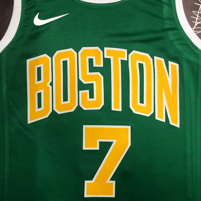 NBA Boston Celtics Basketball Jersey Green Gold #7 BROWN