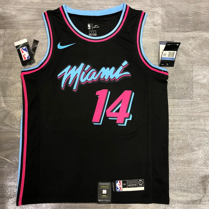 NBA Miami Heat basketball jersey round neck Black #14 HERRO