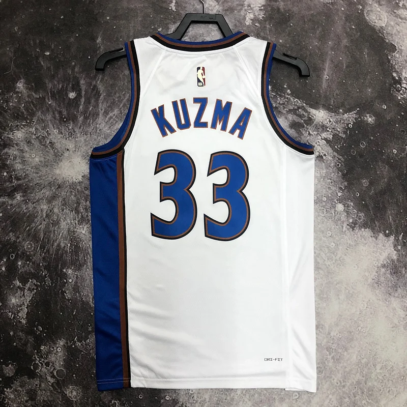 2023 Washington Wizards Basketball Jersey Retro #33 KUZMA