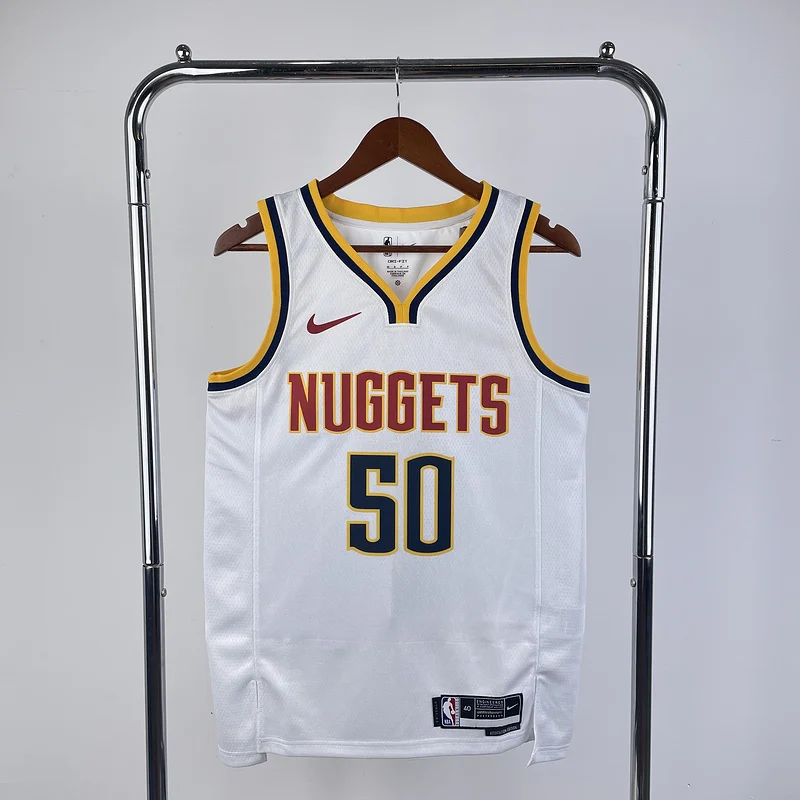 2023 Season NBA Denver Nuggets Basketball jersey White #50 GORDON