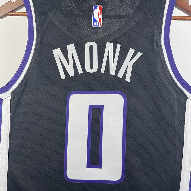 2024 Sacramento Kings Basketball Jersey Aawy Black #0 MONK