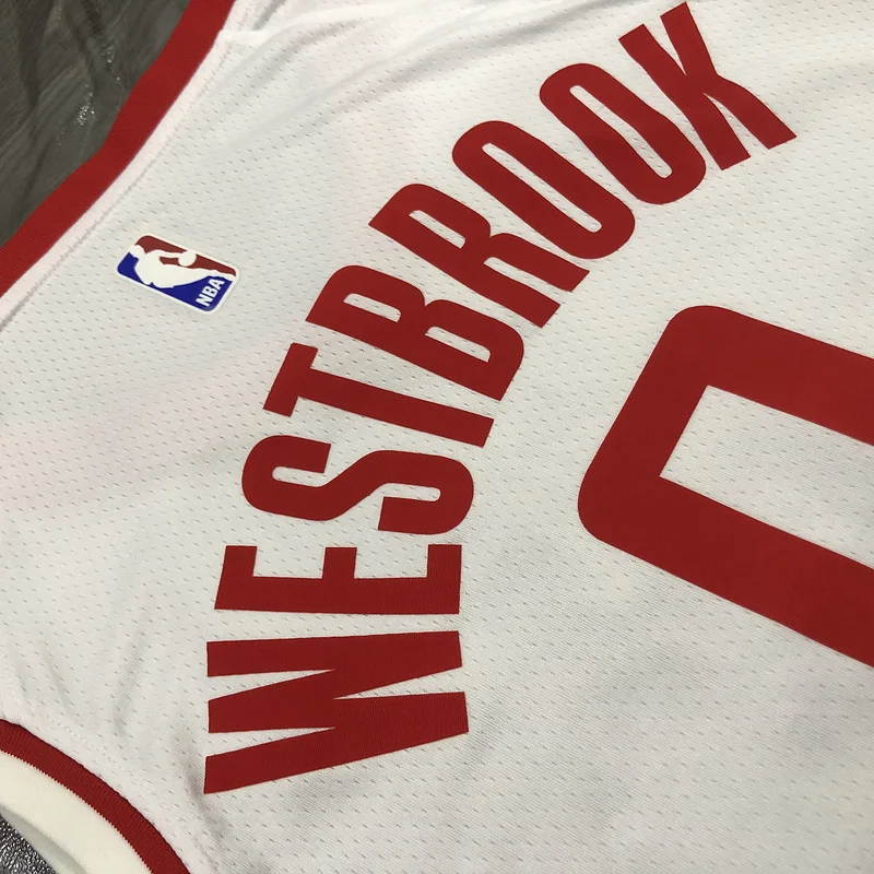 2021 Houston Rockets Basketball Jersey White #0 WESTBROOK