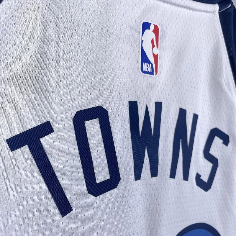 2023 Minnesota Timberwolves Basketball Jersey Home White #32 TOWNS