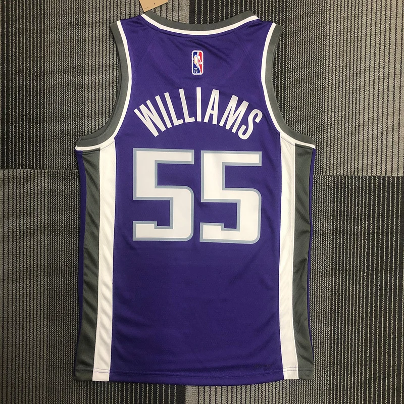 75th anniversary Sacramento Kings Basketball Jersey Purple #55 WILLIAMS