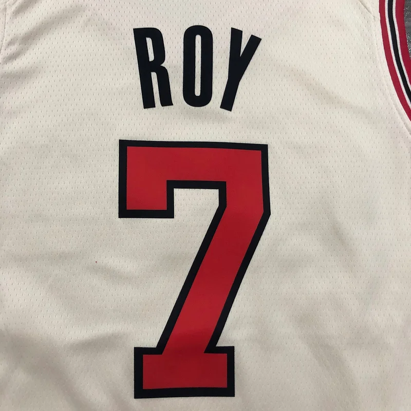 Portland Trail Blazers Basketball Jersey White #7 ROY