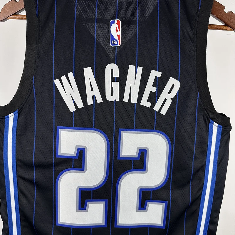 2023 Orlando Magic Basketball Jersey Aawy Black stripe #22 WAGNER