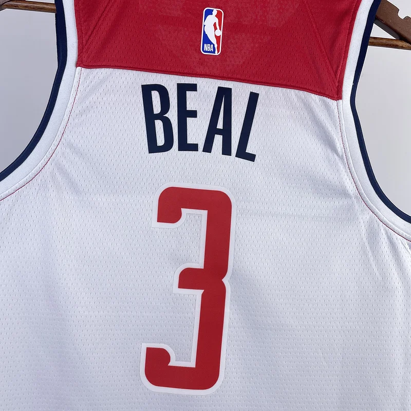 2023  Washington Wizards Basketball Jersey   Home  White  #3    BEAL