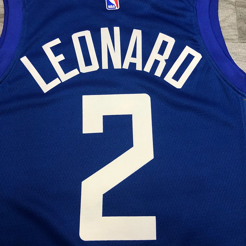 2020 Season NBA Los Angeles Clippers Basketball jersey  limited   Blue  #2   LEONARD